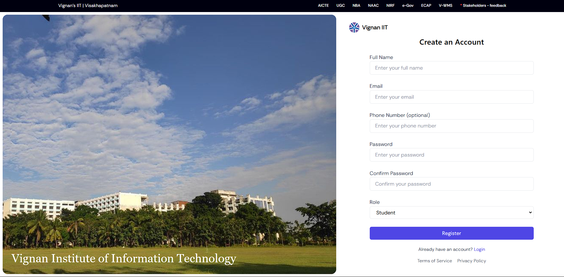 Registration Page